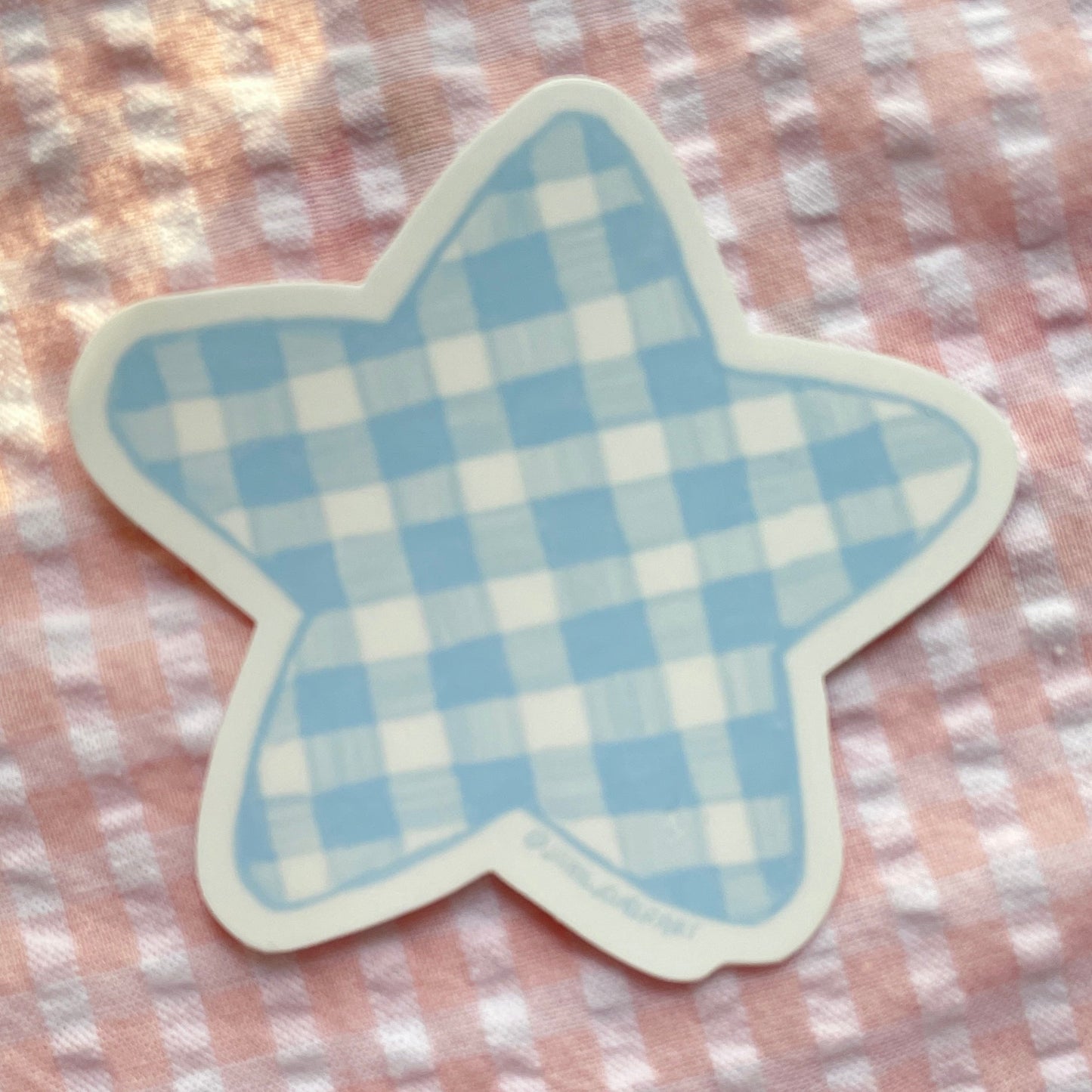 Blue Gingham Star