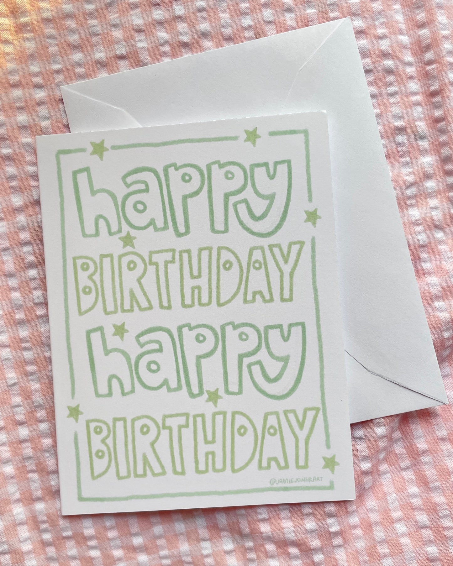 Green birthday card