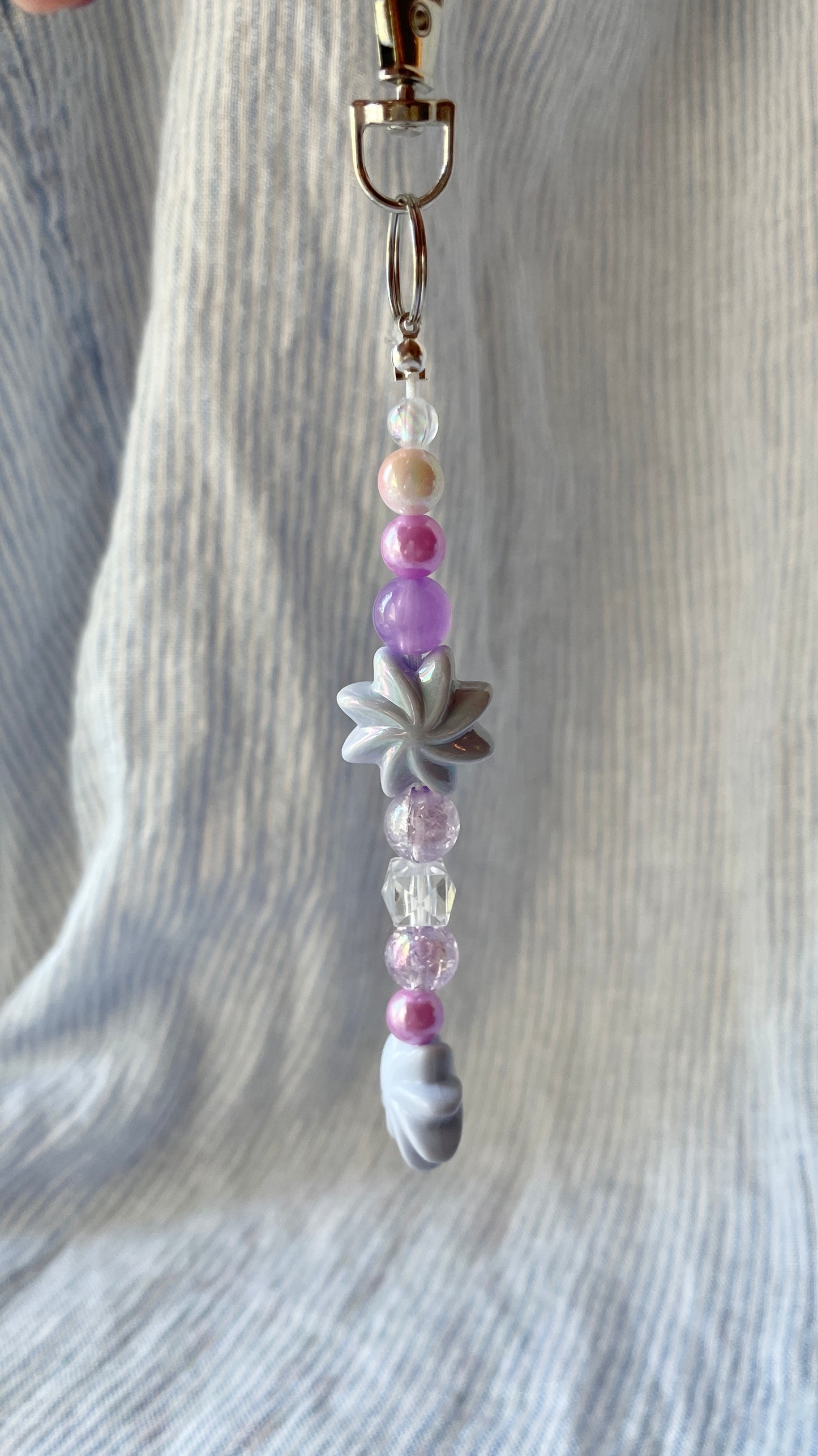 Purple & Periwinkle Bag Charm
