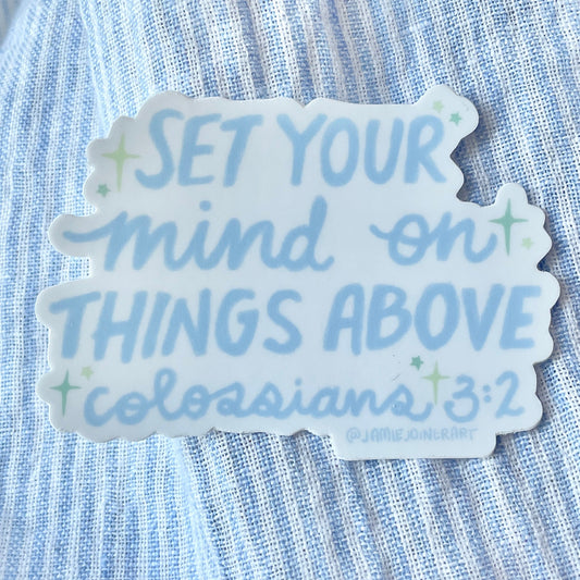 Colossians 3:2 Sticker