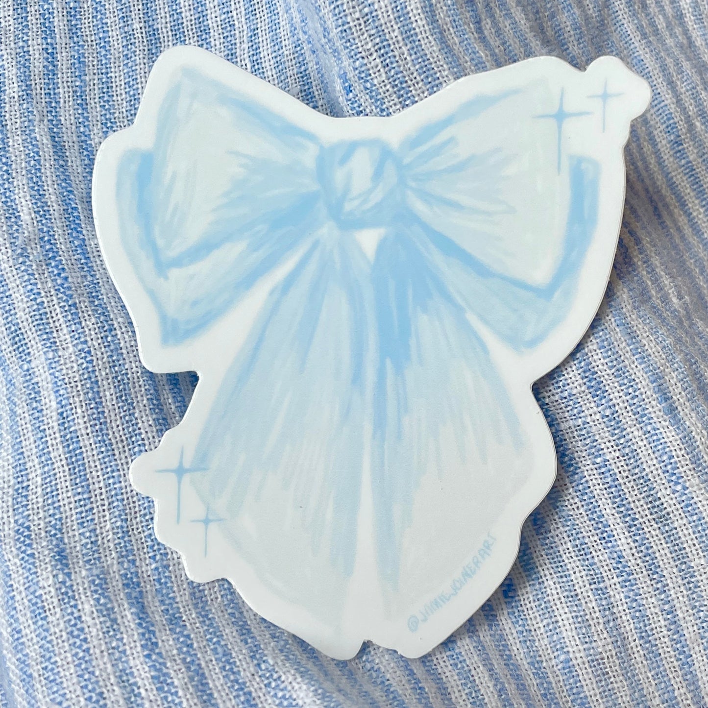 Blue Bow Stickers