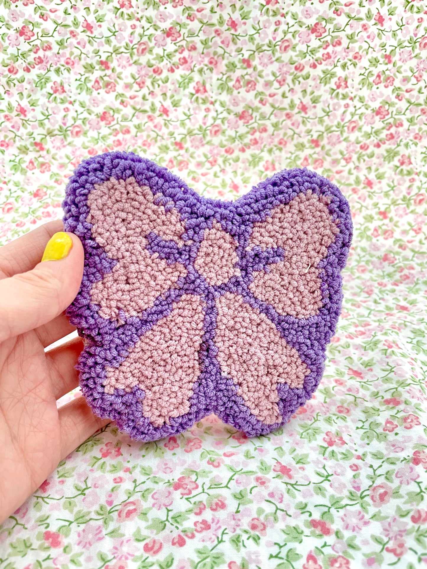 Purple bow mug coaster