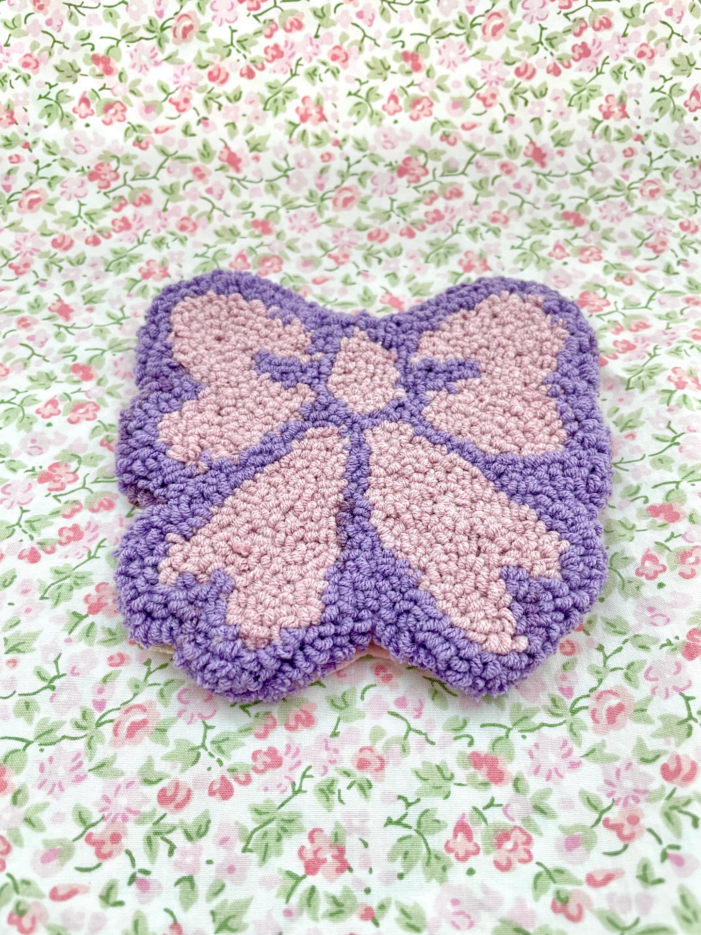 Purple bow mug coaster