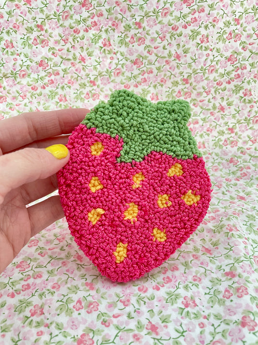 Strawberry mug coaster