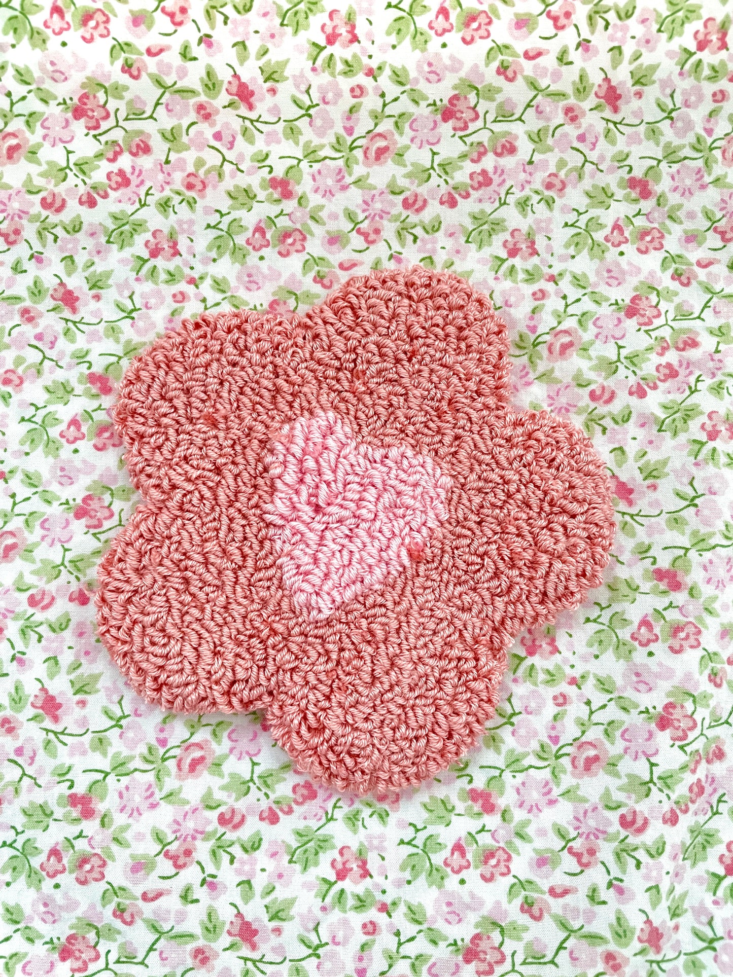 Pink flower mug coaster