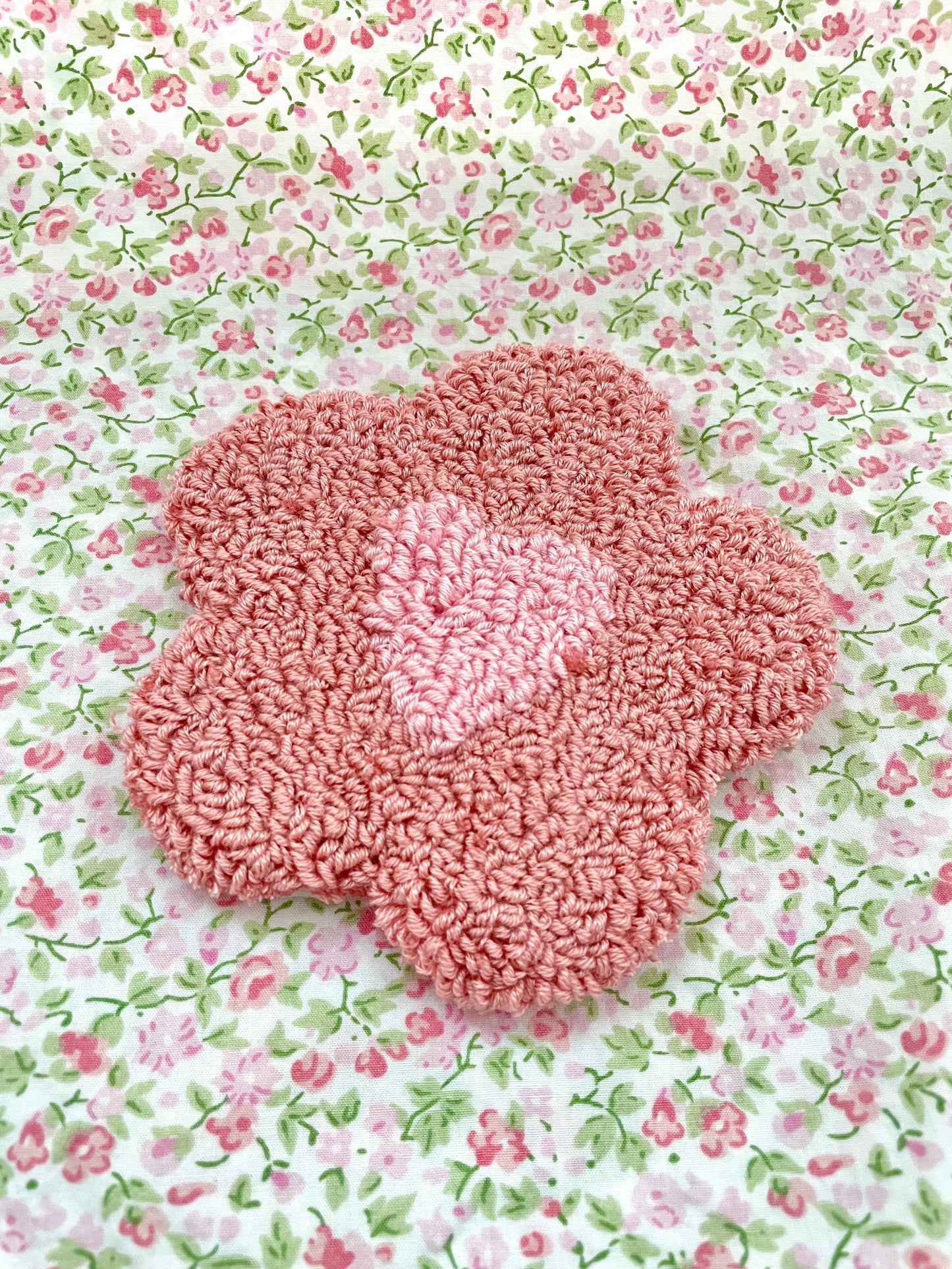 Pink flower mug coaster