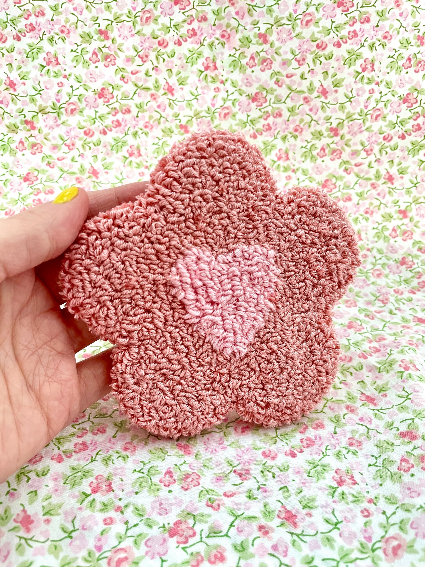 Pink flower mug coaster